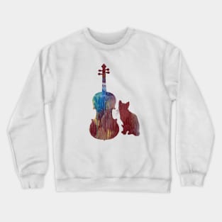 Viola Cat Art Crewneck Sweatshirt